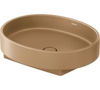 Duravit Balcoon lavabos sobre encimera, pulido, sin orificio para grifo, oval, 550×450mm, 241055AM79, Color: Arcilla terra Mate