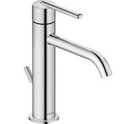 Duravit Balcoon Mezclador monomando de lavabo M FreshStart y Minusflow, con desagüe automático, BA1023001010, Color: Cromo alto brillo