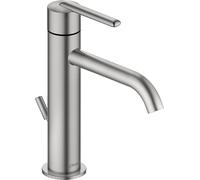 Duravit Balcoon Mezclador monomando de lavabo M FreshStart y Minusflow, con juego de desagüe, BA1023001070, Color: acero inoxidable pulido