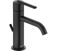 Duravit Balcoon Mezclador monomando de lavabo S FreshStart y Minusflow, con desagüe automático, BA1013001046, Color: Negro Mate
