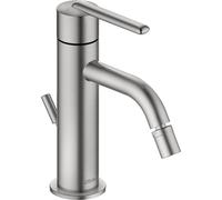Duravit Balcoon Mezclador monomando para bidé, proyección 172 mm, con desagüe automático, BA2400001070, Color: acero inoxidable pulido