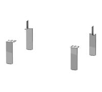Duravit Base de zócalo universal, cromada, 4 piezas, 44x10 mm, UV999400000