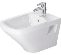 Duravit bidé suspendido DuraStyle 54cm con rebosadero, con bancada de grifo, 1 agujero de grifo, 2282150000, Color: Blanco