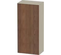 Duravit Blanco Tulipán armario de media altura, ancho 400 x fondo 240mm, 1 tope de puerta apertura basculante izquierda, WT1322L77H3, Color: Cuerpo: Taupe alto brillo, frente: nogal americano macizo