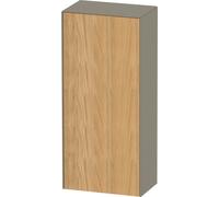 Duravit Blanco Tulipán armario de media altura, ancho 400 x fondo 240mm, 1 tope de puerta apertura basculante izquierda, WT1322LH5H2, Color: Cuerpo: gris piedra alto brillo, frontal: roble natural mac