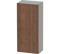 Duravit Blanco Tulipán armario de media altura, anchura 400 x fondo 240mm, 1 tope de puerta apertura basculante izquierda, WT1322L7792, Color: Cuerpo: gris piedra seda mate, frontal: nogal americano m