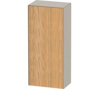 Duravit Blanco Tulipán armario de media altura, anchura 400 x fondo 240mm, 1 tope de puerta apertura basculante izquierda, WT1322LH560, Color: Cuerpo: seda mate, frente: roble natural macizo