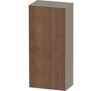 Duravit Blanco Tulipán armario de media altura, anchura 400 x fondo 240mm, 1 tope de puerta apertura basculante izquierda, WT1322L77H2, Color: Cuerpo: Gris piedra alto brillo, frente: Nogal americano 