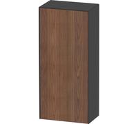 Duravit Blanco Tulipán armario de media altura, anchura 400 x profundidad 240mm, 1 tope de puerta de apertura a la derecha, WT1322R7758, Color: Cuerpo: Acabado satinado de grafito, frente: nogal ameri