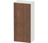 Duravit Blanco Tulipán armario de media altura, anchura 400 x profundidad 240mm, 1 tope de puerta de apertura a la derecha, WT1322R7736, Color: Cuerpo: Seda blanca mate, Frente: Nogal americano macizo