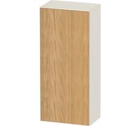 Duravit Blanco Tulipán armario de media altura, anchura 400 x profundidad 240mm, 1 tope de puerta de apertura a la derecha, WT1322RH5H4, Color: Cuerpo: blanco nórdico alto brillo, frontal: roble natur