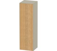 Duravit Blanco Tulipán armario de media altura, anchura 400 x profundidad 360mm, 1 tope de puerta apertura basculante izquierda, WT1332LH5H3, Color: Cuerpo: taupe alto brillo, frente: roble natural ma