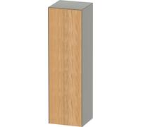 Duravit Blanco Tulipán armario de media altura, anchura 400 x profundidad 360mm, 1 tope de puerta apertura basculante izquierda, WT1332LH592, Color: Cuerpo: gris piedra seda mate, frontal: roble natur