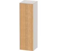 Duravit Blanco Tulipán armario de media altura, anchura 400 x profundidad 360mm, 1 tope de puerta apertura basculante izquierda, WT1332LH539, Color: Cuerpo: blanco nórdico satinado, frente: roble natu