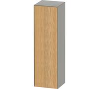 Duravit Blanco Tulipán armario de media altura, anchura 400 x profundidad 360mm, 1 tope de puerta de apertura a la derecha, WT1332RH592, Color: Cuerpo: gris piedra seda mate, frontal: roble natural ma