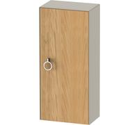 Duravit Blanco Tulipán gabinete de media altura, ancho 400 x profundidad 240mm, 1 parada de la puerta derecha con la manija, WT1323RH560, Color: Cuerpo: seda mate, frente: roble natural macizo