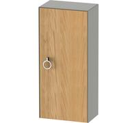 Duravit Blanco Tulipán gabinete de media altura, ancho 400 x profundidad 240mm, 1 parada de la puerta derecha con la manija, WT1323RH592, Color: Cuerpo: gris piedra seda mate, frontal: roble natural m