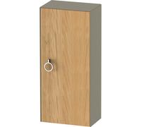 Duravit Blanco Tulipán gabinete de media altura, ancho 400 x profundidad 240mm, 1 parada de la puerta derecha con la manija, WT1323RH5H2, Color: Cuerpo: gris piedra alto brillo, frontal: roble natural