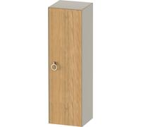 Duravit Blanco Tulipán gabinete de media altura, ancho 400 x profundidad 360mm, 1 parada de la puerta derecha con la manija, WT1333RH560, Color: Cuerpo: seda mate, frente: roble natural macizo