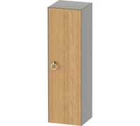Duravit Blanco Tulipán gabinete de media altura, ancho 400 x profundidad 360mm, 1 parada de la puerta derecha con la manija, WT1333RH592, Color: Cuerpo: gris piedra seda mate, frontal: roble natural m