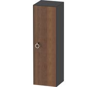 Duravit Blanco Tulipán gabinete de media altura, ancho 400 x profundidad 360mm, 1 parada de la puerta derecha con la manija, WT1333R77H1, Color: Cuerpo: grafito alto brillo, frente: nogal americano ma