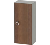 Duravit Blanco Tulipán gabinete de media altura, anchura 400 x profundidad 240mm, 1 parada de la puerta derecha con la manija, WT1323R7792, Color: Cuerpo: gris piedra seda mate, frontal: nogal america