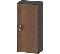 Duravit Blanco Tulipán gabinete de media altura, anchura 400 x profundidad 240mm, 1 parada de la puerta derecha con la manija, WT1323R77H1, Color: Cuerpo: grafito alto brillo, frente: nogal americano 