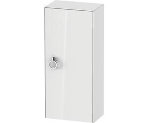 Duravit Blanco Tulipán gabinete de media altura, anchura 400 x profundidad 240mm, 1 parada de la puerta derecha con la manija, WT1323R8585, Color: Laca blanca de alto brillo