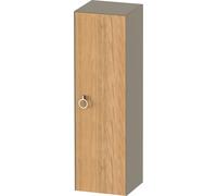 Duravit Blanco Tulipán gabinete de media altura, anchura 400 x profundidad 360mm, 1 parada de la puerta derecha con la manija, WT1333RH5H2, Color: Cuerpo: gris piedra alto brillo, frontal: roble natur