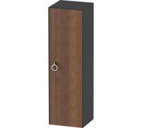 Duravit Blanco Tulipán gabinete de media altura, anchura 400 x profundidad 360mm, 1 parada de la puerta derecha con la manija, WT1333R7758, Color: Cuerpo: Acabado satinado de grafito, frente: nogal am