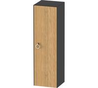 Duravit Blanco Tulipán gabinete de media altura, anchura 400 x profundidad 360mm, 1 parada de la puerta derecha con la manija, WT1333RH558, Color: Cuerpo: grafito satinado, frente: roble natural maciz