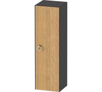 Duravit Blanco Tulipán gabinete de media altura, anchura 400 x profundidad 360mm, 1 parada de la puerta derecha con la manija, WT1333RH5H1, Color: Cuerpo: grafito alto brillo, frente: roble natural ma