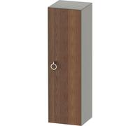 Duravit Blanco Tulipán gabinete de media altura, anchura 400 x profundidad 360mm, 1 parada de la puerta derecha con la manija, WT1333R7792, Color: Cuerpo: gris piedra seda mate, frontal: nogal america