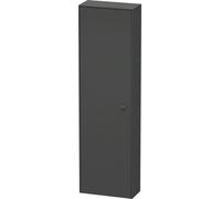 Duravit Brioso Armario alto 177.052,0x24,0 cm, 1 puerta, abatible a la izquierda, 1 balda de madera, 3 baldas de cristal, BR1321L4949, Color: Grafito mate decorativo, mango Grafito mate