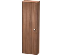 Duravit Brioso Armario alto 177.052,0x24,0 cm, 1 puerta, abatible a la izquierda, 1 balda de madera, 3 baldas de cristal, BR1321L1079, Color: Nogal natural, mango cromado