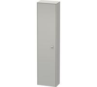 Duravit Brioso Armario alto 177,0x42,0x24,0 cm, 1 puerta, abatible a la izquierda, 1 balda de madera, 3 baldas de cristal, BR1320L0707, Color: Concreto gris mate Decor, Manija Concreto gris mate