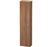 Duravit Brioso Armario alto 177,0x42,0x24,0 cm, 1 puerta, abatible a la izquierda, 1 balda de madera, 3 baldas de cristal, BR1320L1079, Color: Nogal natural, mango cromado