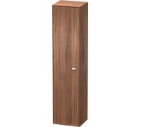 Duravit Brioso Armario alto 177,0x42,0x36,0 cm, 1 puerta, abatible a la izquierda, 1 balda de madera, 3 baldas de cristal, BR1330L1079, Color: Nogal natural, mango cromado