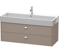 Duravit Brioso Mueble bajo encimera 118,4 x 45,9 cm, 2 cajones, con sifón y delantal, para lavabo Vero Air 235012, BR415701043, Color: Diseño basalto mate, mango cromado