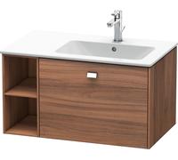 Duravit Brioso Neceser de pared 82,0 x 47,9 cm, 1 extraíble, estantería lateral, lavabo a la derecha, para lavabo ME by Starck 234683, BR401401079, Color: Nogal natural, mango cromado