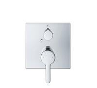 Duravit C.1 mezclador de baño oculto, rosa cuadrado, con válvula de desvío, C15210011010, Color: cromado