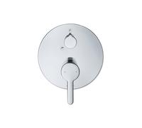 Duravit C.1 mezclador monomando para bañera empotrado, roseta redonda, 2 consumidores, caño de bañera / desviador de teleducha, C15210012010, Color: cromado