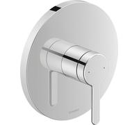 Duravit C.1 Mezclador monomando de ducha empotrado, roseta redonda, 1 consumidor, C14210010010, Color: cromado
