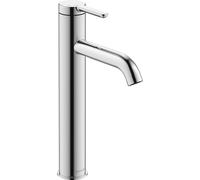 Duravit C.1 mezclador monomando de lavabo L, FreshStart, Minusflow, proyección 136mm, sin juego de desagüe, C11033002010, Color: Cromo alto brillo