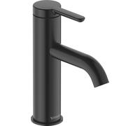 Duravit C.1 mezclador monomando de lavabo M, FreshStart, Minusflow, proyección 113mm, sin juego de desagüe, C11023002046, Color: Negro Mate