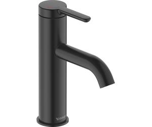 Duravit C.1 mezclador monomando de lavabo M, FreshStart, Minusflow, proyección 113mm, sin juego de desagüe, C11023002046, Color: Negro Mate