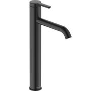 Duravit C.1 mezclador monomando de lavabo XL, FreshStart, Minusflow, proyección 166mm, sin juego de desagüe, C11043002046, Color: Negro Mate
