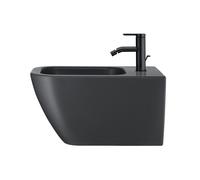 Duravit C.1 mezclador monomando para bidé, con desagüe emergente, caño fijo con rótula, proyección 121mm, C12400001046, Color: Negro Mate