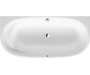 Duravit Cape Cod bañera de hidromasaje, pre-pared, un respaldo inclinado, revestimiento sin juntas, marco, juego de desagüe y rebosadero, sistema de aire, 1900x900mm, 760364000AS0000