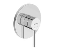 Duravit Circle - Grifo de ducha para 1 consumidor, incluye kit de montaje con cuerpo base empotrado, mezclador monomando de ducha con sistema de mezcla de cerámica, cromo